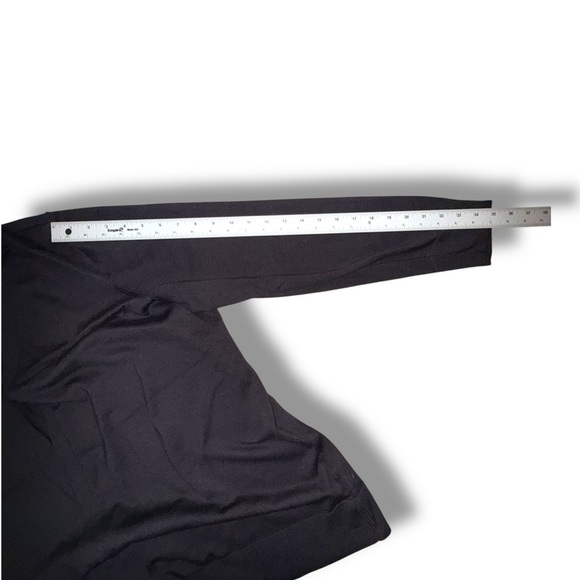 LANE BRYANT Modern Long-Sleeve Open-Front Cardigan - 18/20 Black - Picture 11 of 14